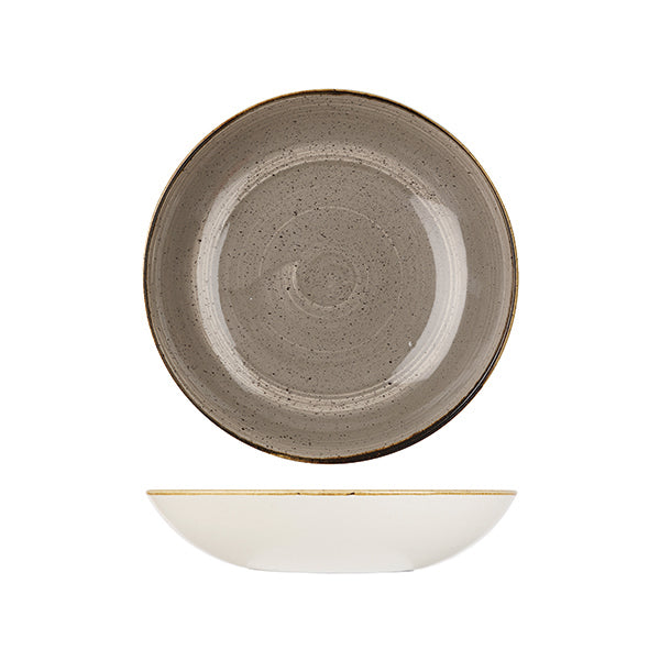 Churchill Stonecast Peppercorn Grey Round Coupe Bowl (248mm Ø 1136ml)