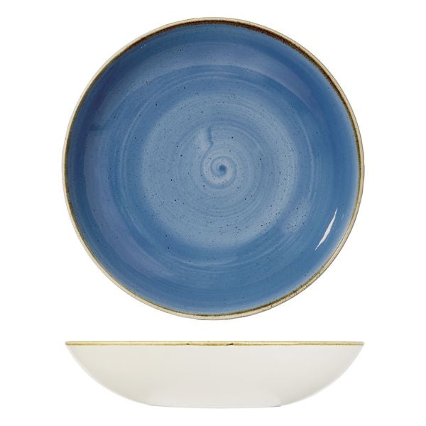 Churchill Stonecast Cornflower Blue Round Coupe Bowl (310mm Ø 2400ml)