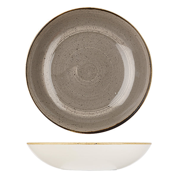 Churchill Stonecast Peppercorn Grey Round Coupe Bowl (310mm Ø 2400ml)