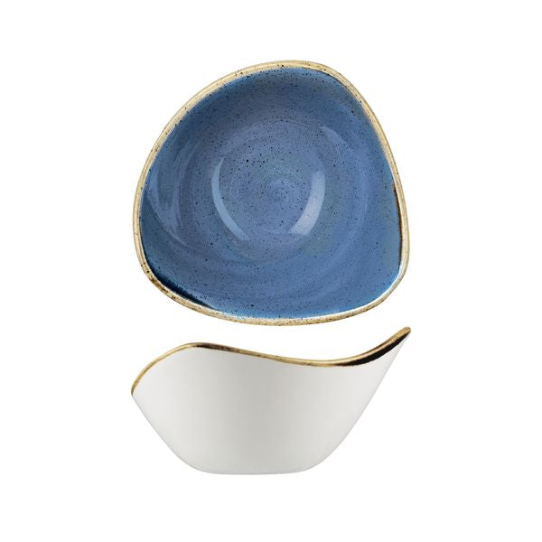 Churchill Stonecast Cornflower Blue Triangular Bowl (153mm 260ml)