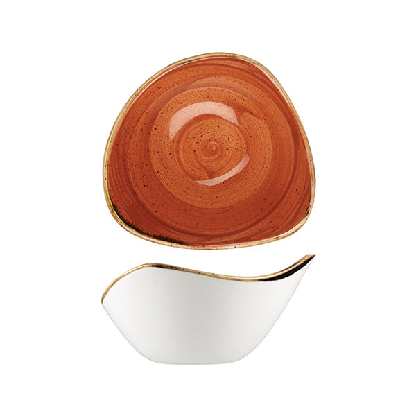 Churchill Stonecast Spiced Orange Triangular Bowl (153mm 260ml)
