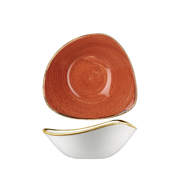 Churchill Stonecast Spiced Orange Triangular Bowl (185mm 370ml)
