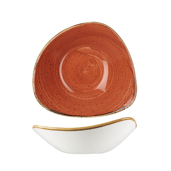 Churchill Stonecast Spiced Orange Triangular Bowl (230mm 600ml)