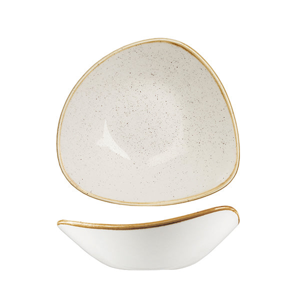 Churchill Stonecast Barley White Triangular Bowl (230mm 600ml)
