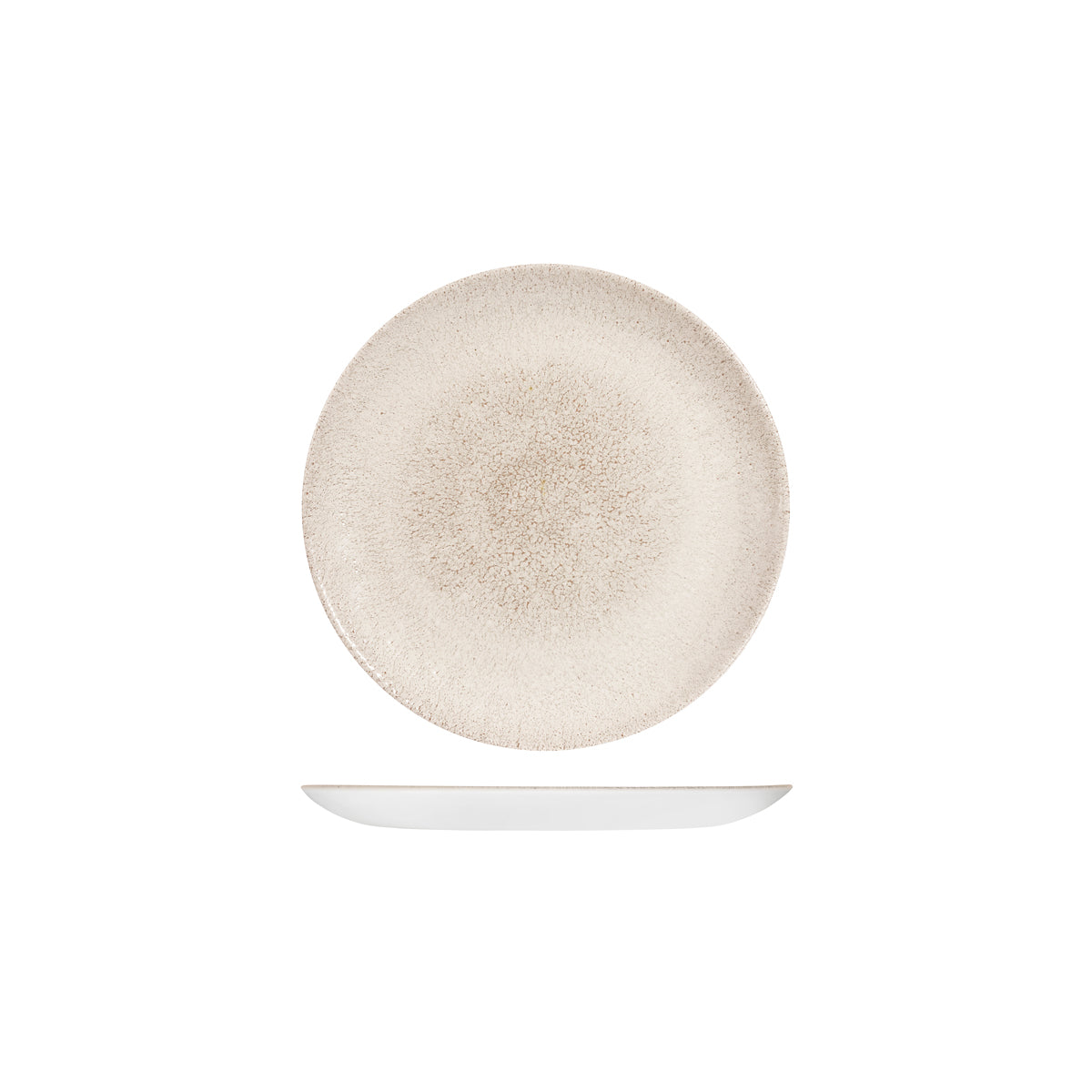 Churchill Raku Agate Grey Round Coupe Plate (165mm Ø)