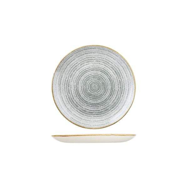 Churchill Homespun Stone Grey Round Coupe Plate (165mm Ø)