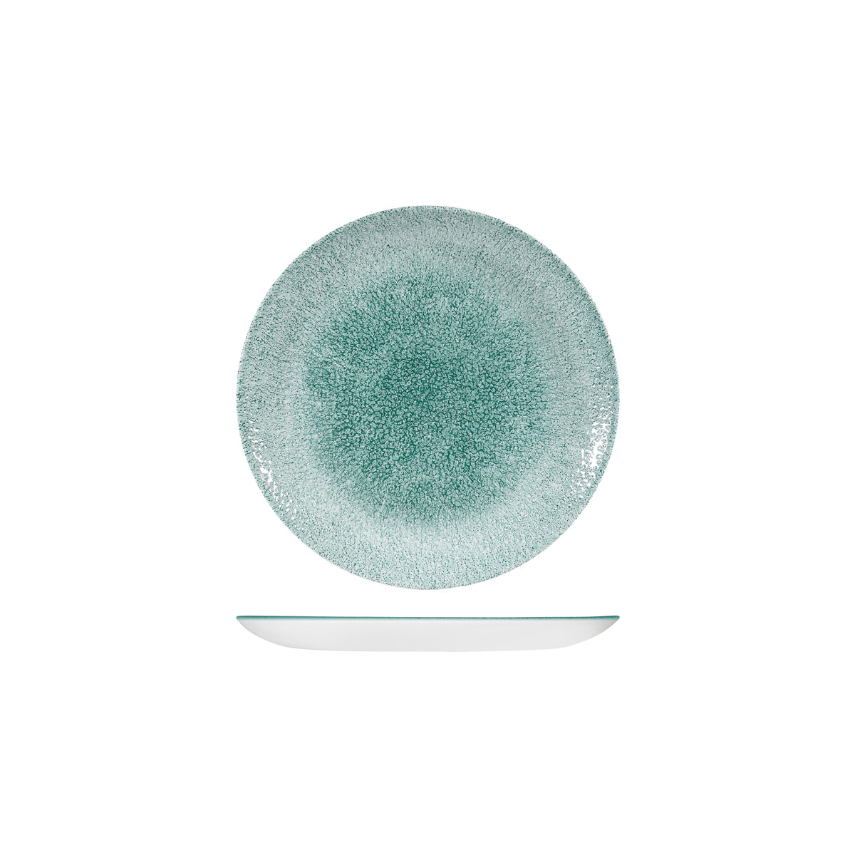 Churchill Raku Jade Green Round Coupe Plate (165mm Ø)