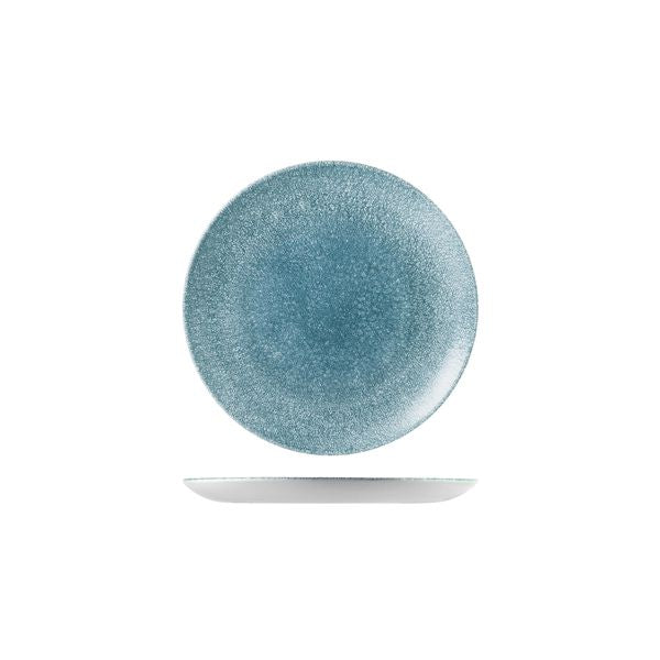 Churchill Raku Topaz Blue Round Coupe Plate (165mm Ø)