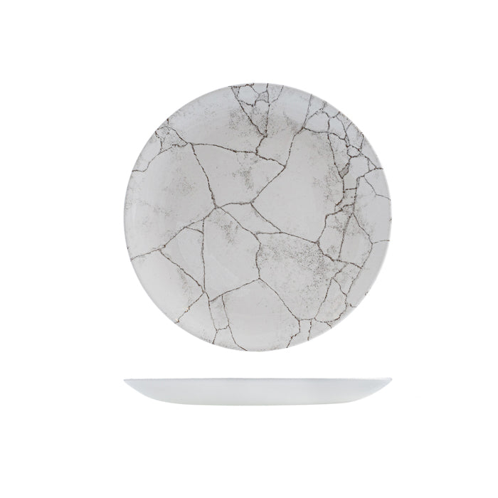 Churchill Kintsugi Agate Grey Round Coupe Plate (217mm Ø)