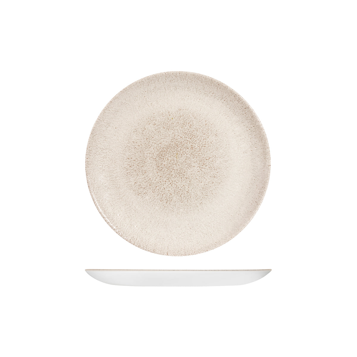 Churchill Raku Agate Grey Round Coupe Plate (217mm Ø)