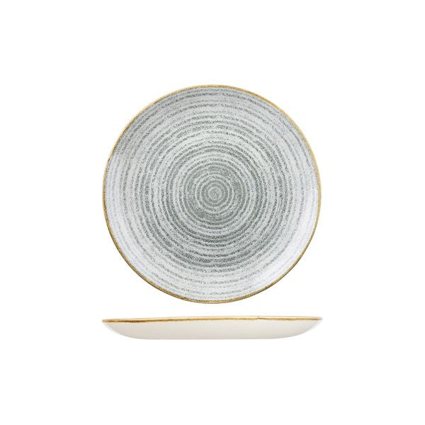 Churchill Homespun Stone Grey Round Coupe Plate (217mm Ø)