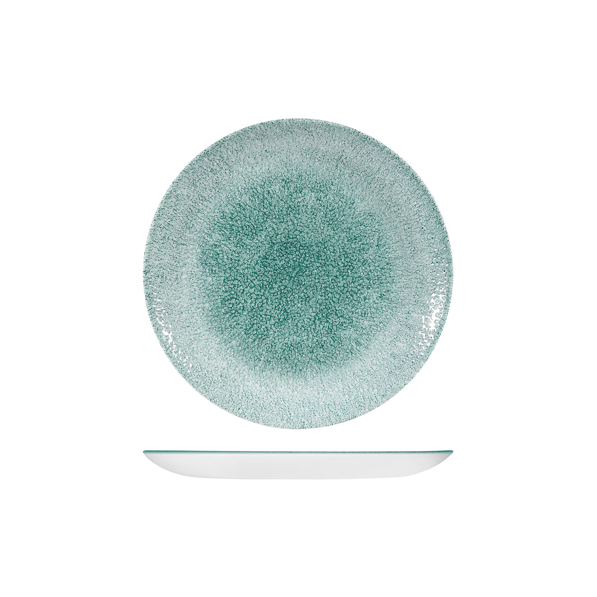 Churchill Raku Jade Green Round Coupe Plate (217mm Ø)