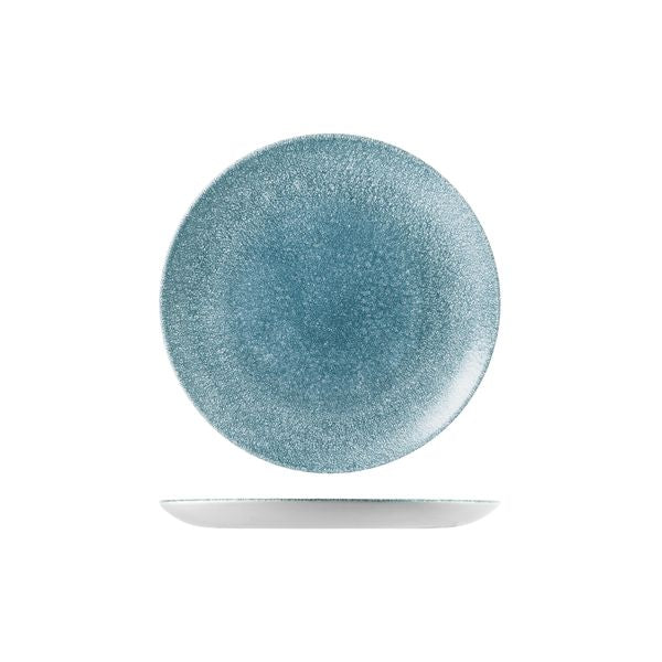 Churchill Raku Topaz Blue Round Coupe Plate (217mm Ø)