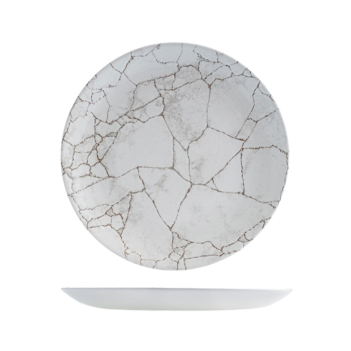 Churchill Kintsugi Agate Grey Round Coupe Plate (260mm Ø)
