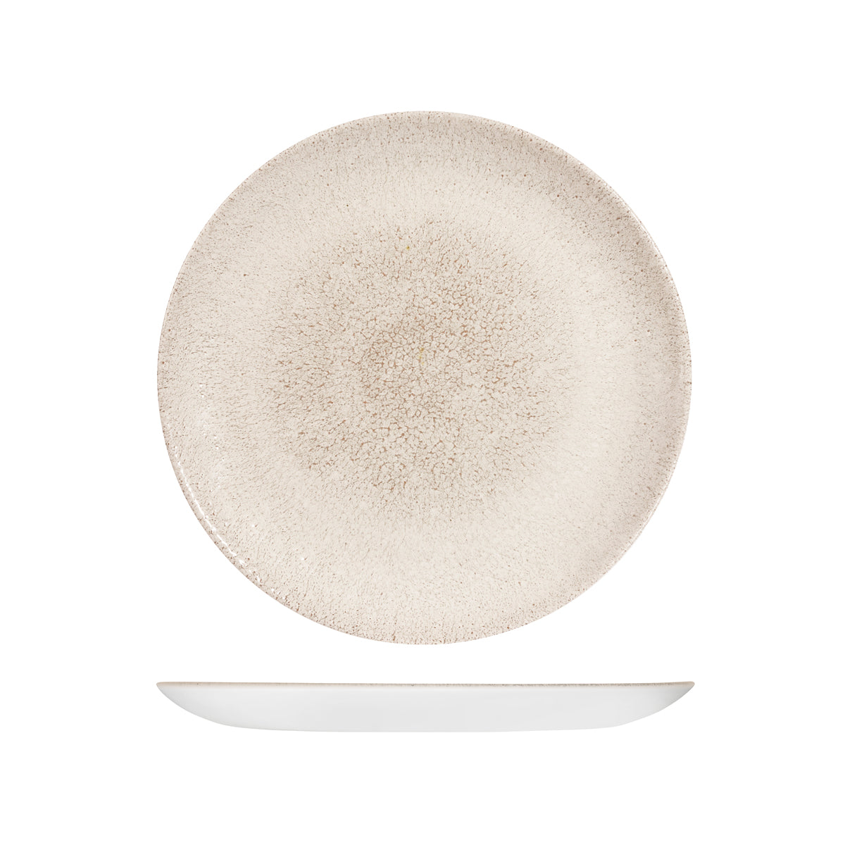Churchill Raku Agate Grey Round Coupe Plate (260mm Ø)