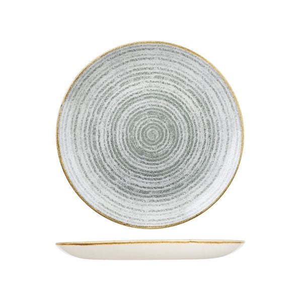 Churchill Homespun Stone Grey Round Coupe Plate (260mm Ø)