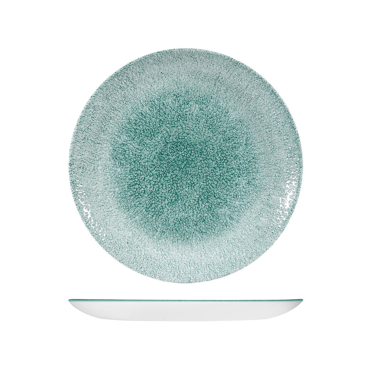 Churchill Raku Jade Green Round Coupe Plate (260mm Ø)