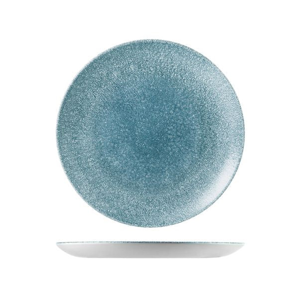 Churchill Raku Topaz Blue Round Coupe Plate (260mm Ø)