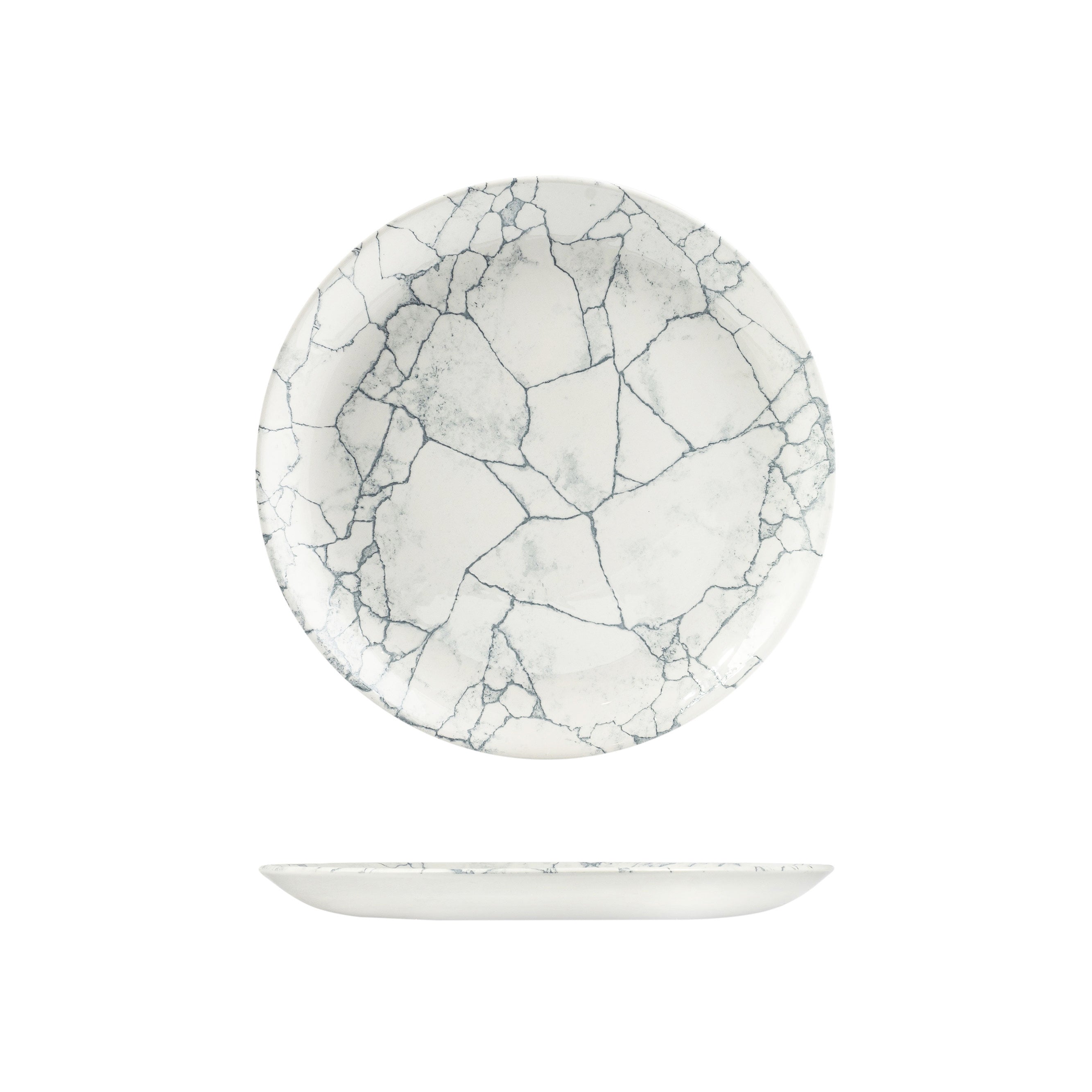 Churchill Kintsugi Pearl Grey Round Coupe Plate (288mm)