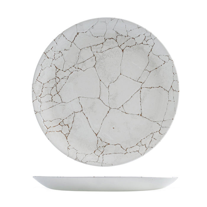 Churchill Kintsugi Agate Grey Round Coupe Plate (288mm Ø)