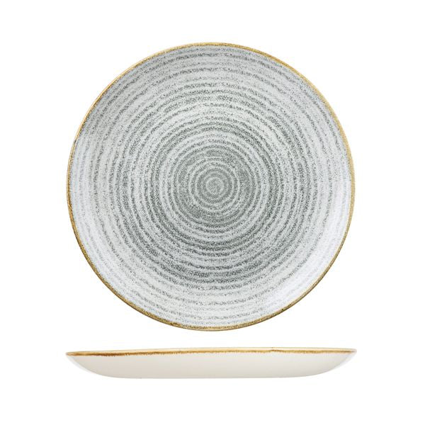 Churchill Homespun Stone Grey Round Coupe Plate (288mm Ø)