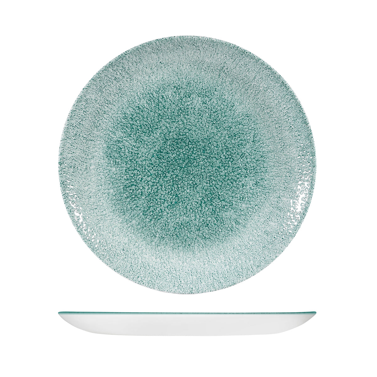 Churchill Raku Jade Green Round Coupe Plate (288mm Ø)