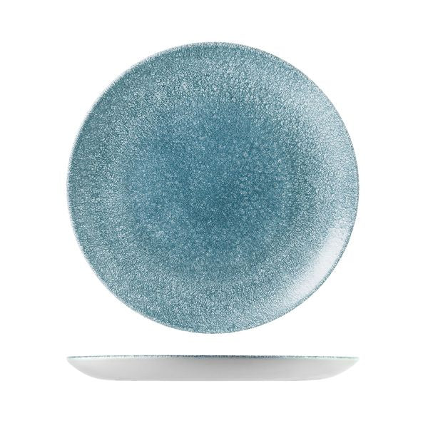 Churchill Raku Topaz Blue Round Coupe Plate (288mm Ø)