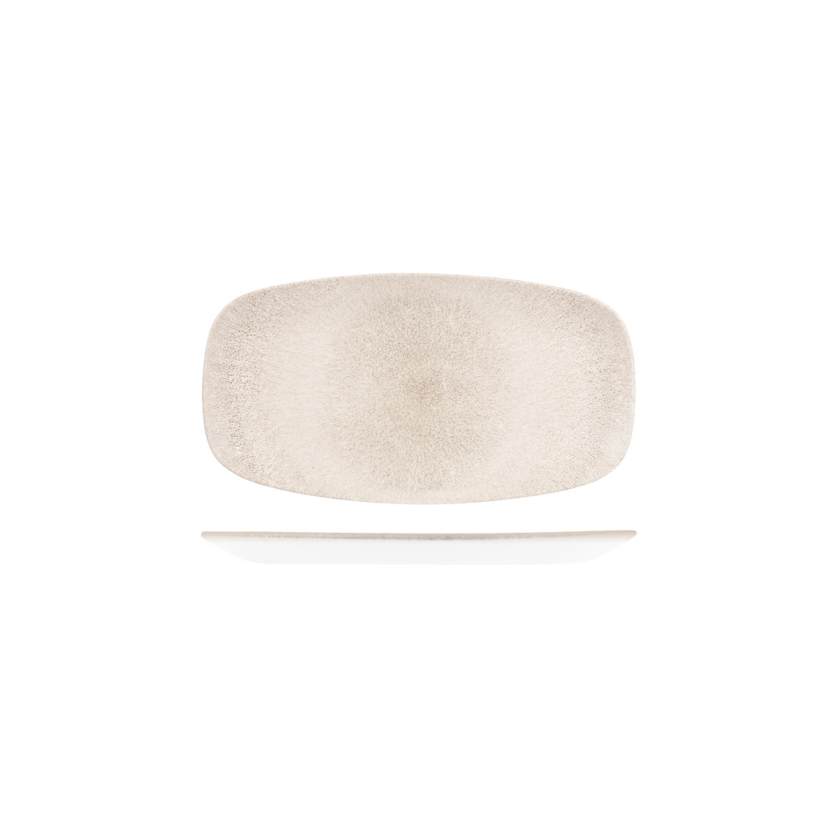 Churchill Raku Agate Grey Oblong Chef's Plate (298x153mm)