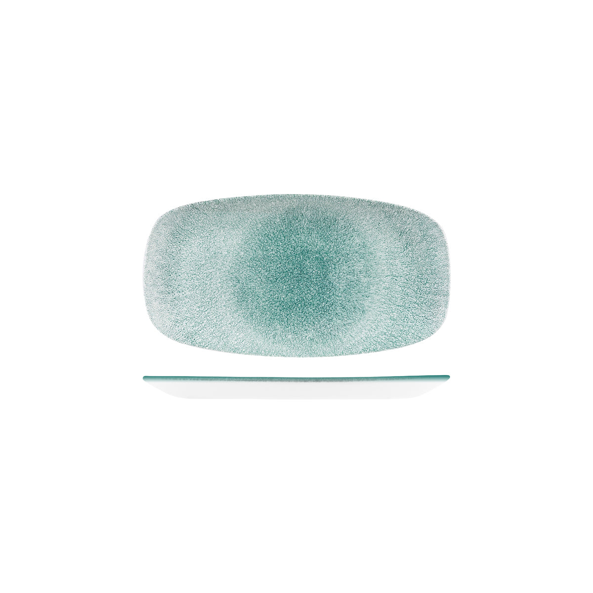 Churchill Raku Jade Green Oblong Chef's Plate (298x153mm)