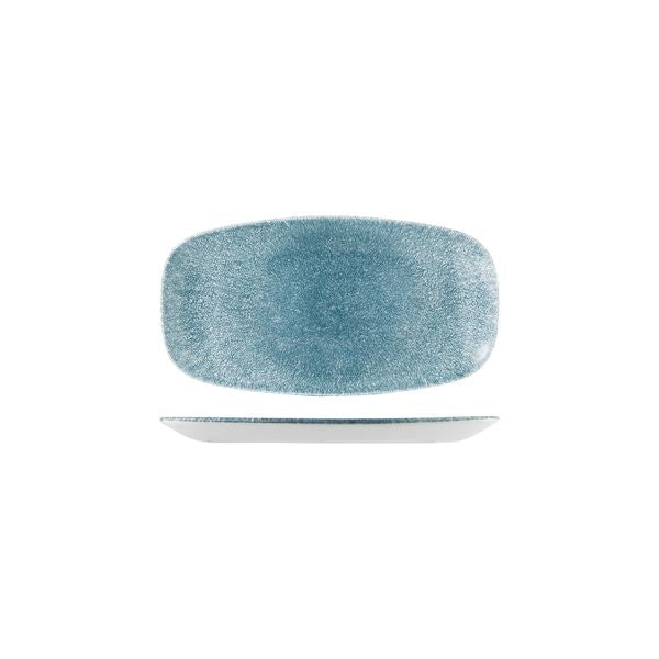 Churchill Raku Topaz Blue Oblong Chef's Plate (298x153mm)