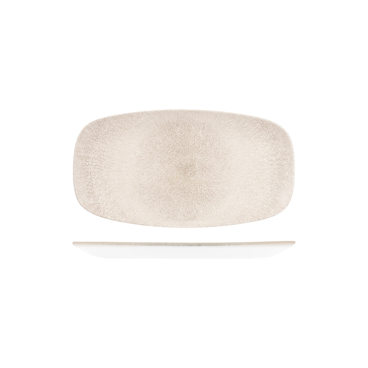 Churchill Raku Agate Grey Oblong Chef's Plate (355x189mm)