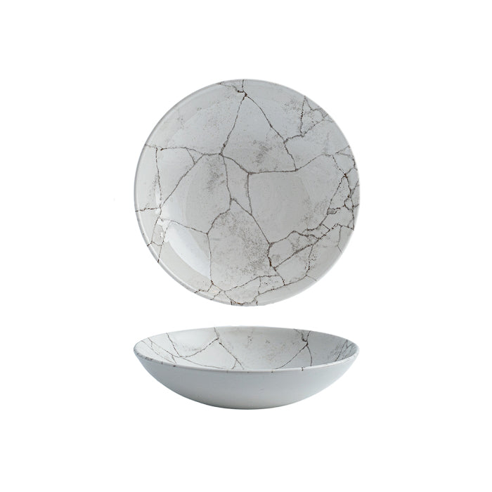 Churchill Kintsugi Agate Grey Round Coupe Bowl (182mm Ø 426ml)
