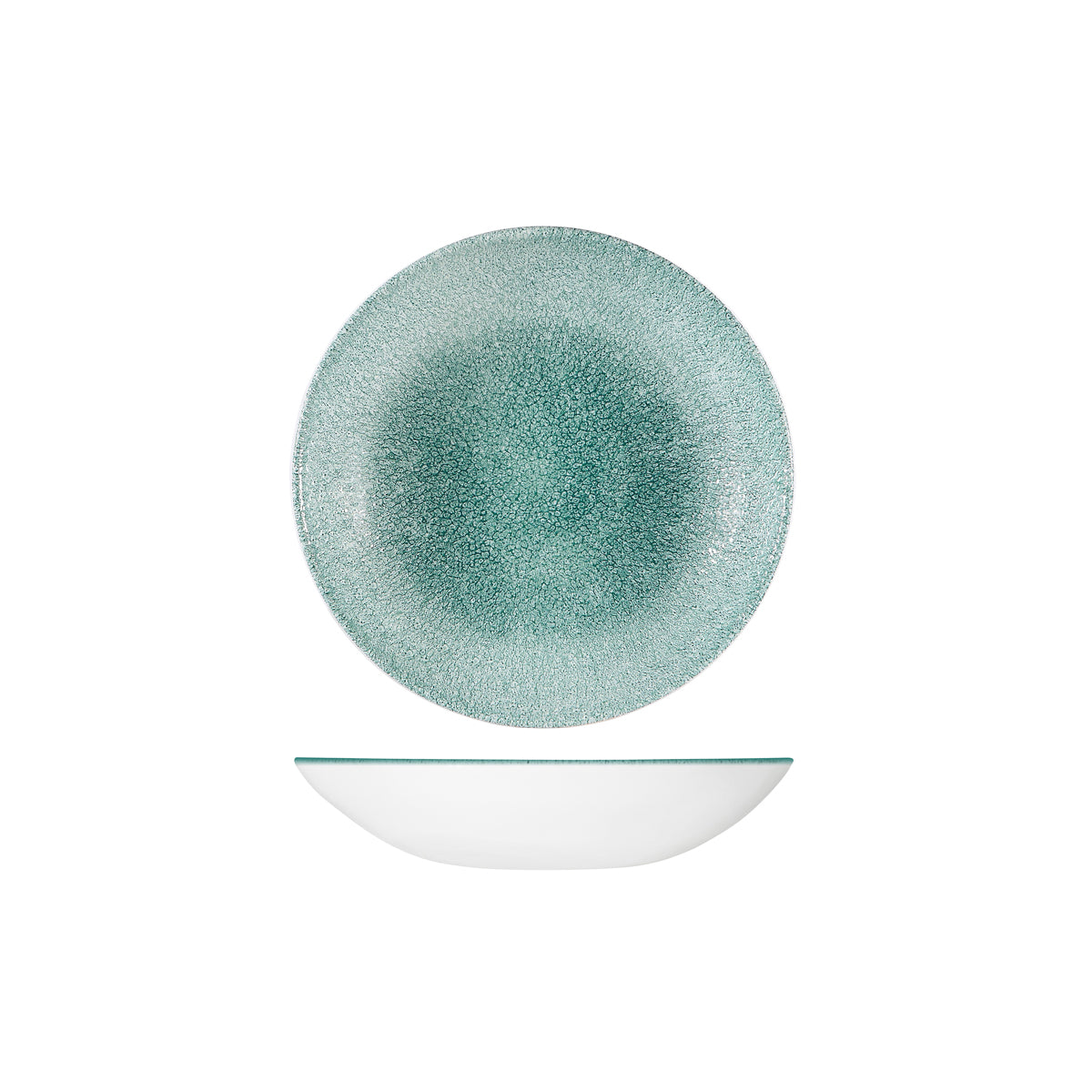 Churchill Raku Jade Green Round Coupe Bowl (182mm Ø 426ml)