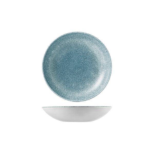 Churchill Raku Topaz Blue Round Coupe Bowl (182mm Ø 426ml)