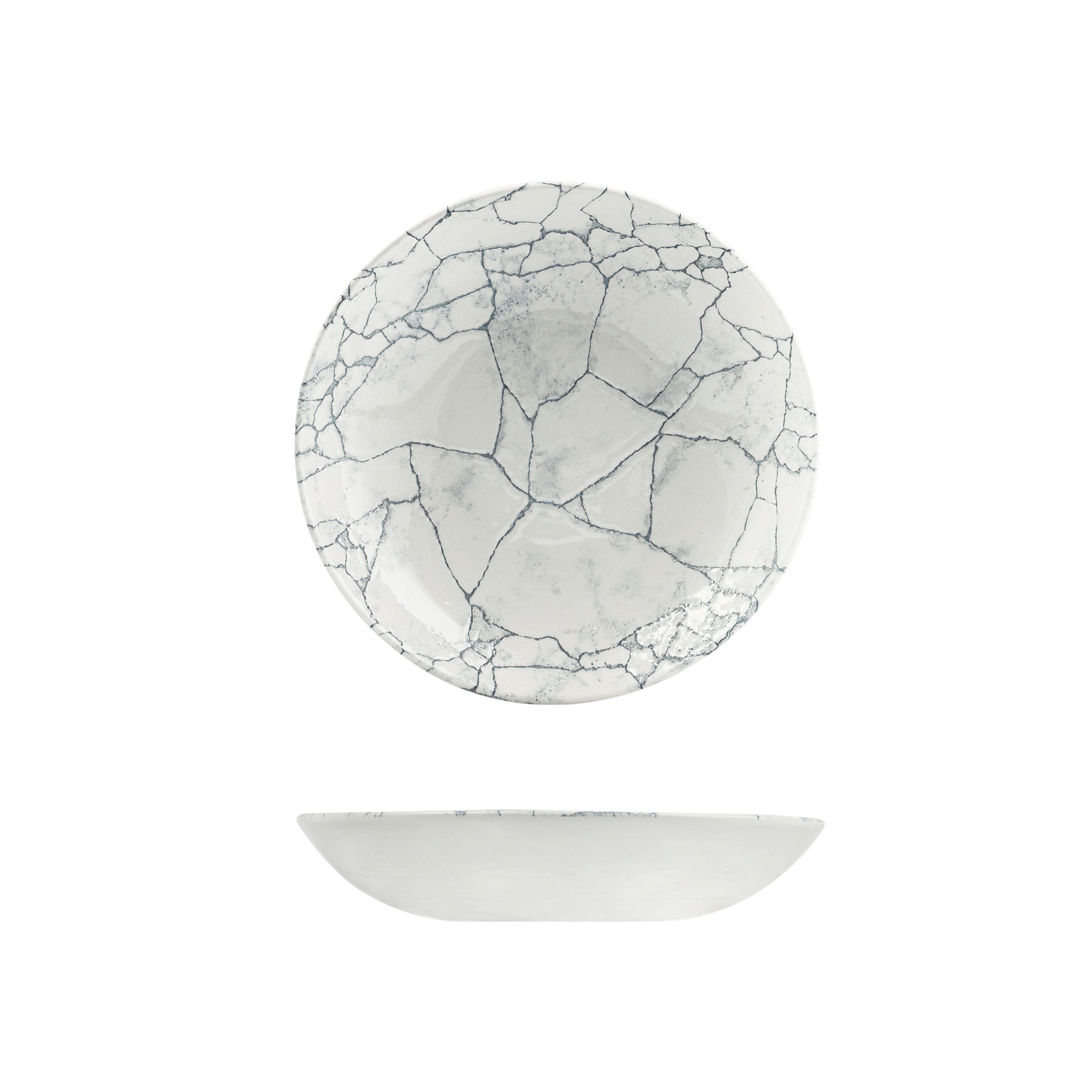 Churchill Kintsugi Pearl Grey Round Coupe Bowl (248mm 1136ml)