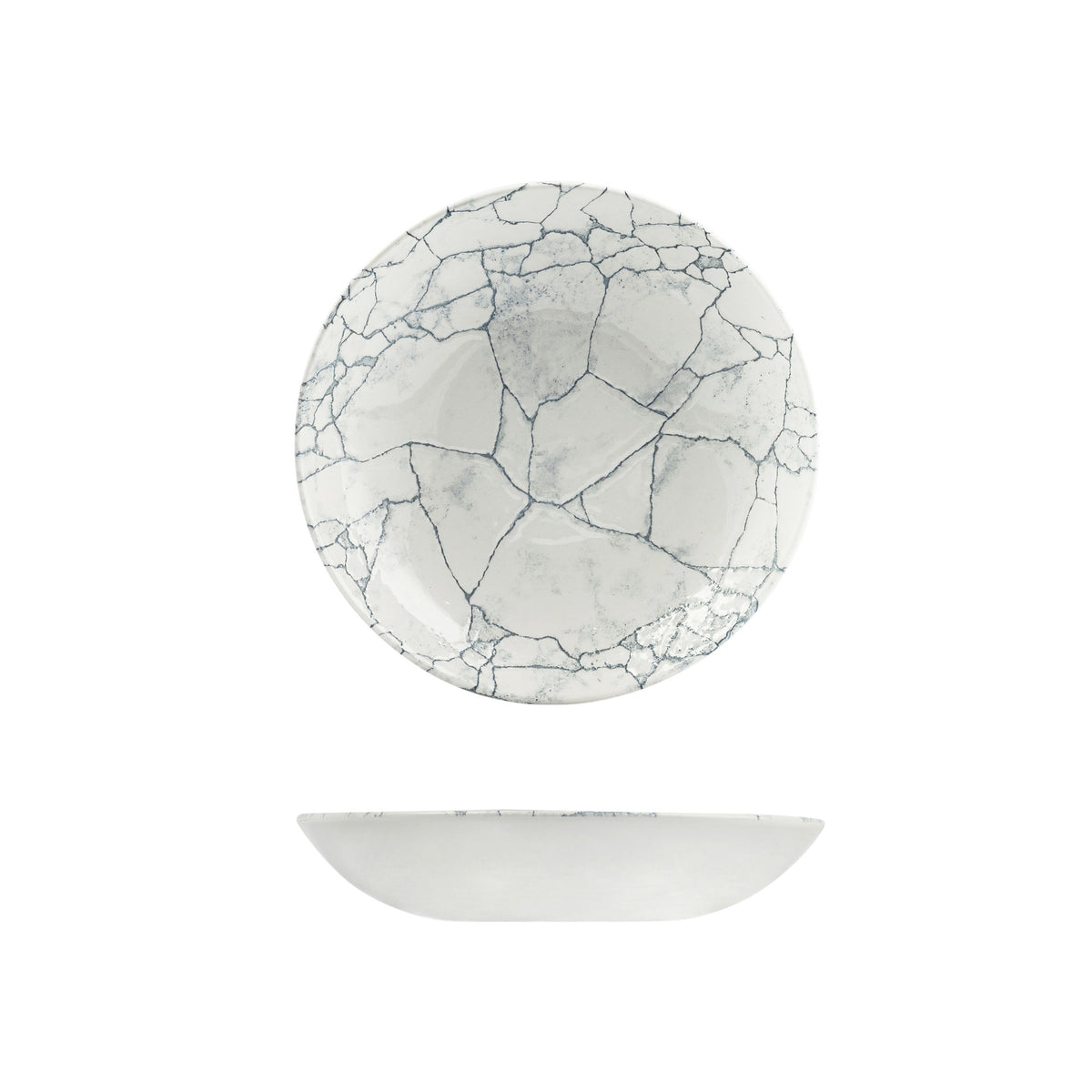 Churchill Kintsugi Pearl Grey Round Coupe Bowl (248mm 1136ml)