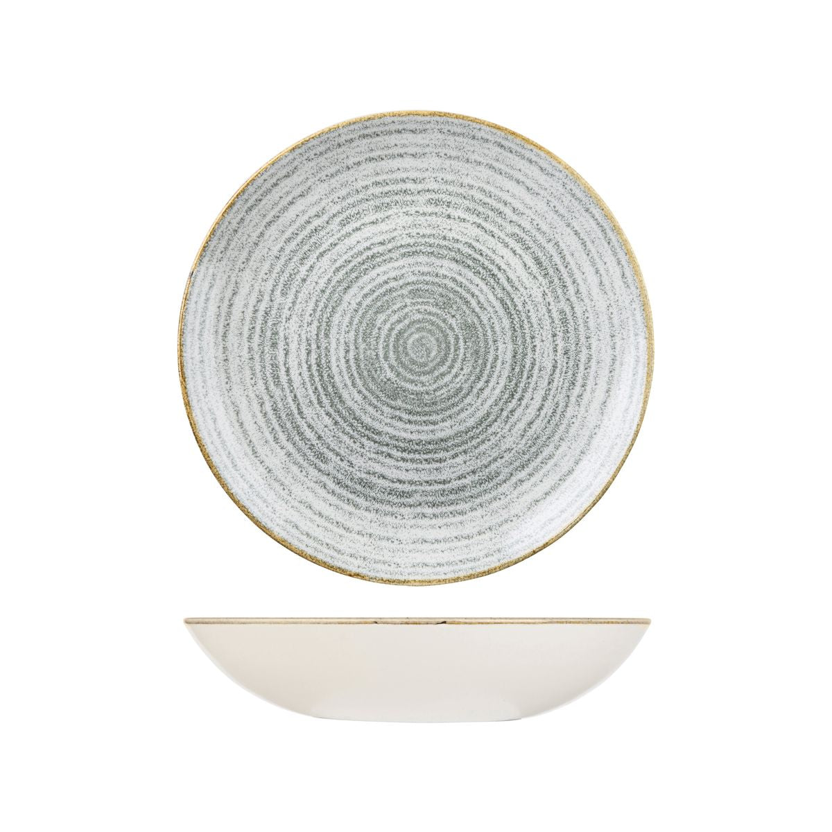 Churchill Homespun Stone Grey Round Coupe Bowl (248mm Ø 1136ml)