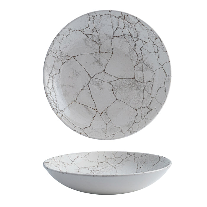Churchill Kintsugi Agate Grey Round Coupe Bowl (248mm Ø 1136ml)