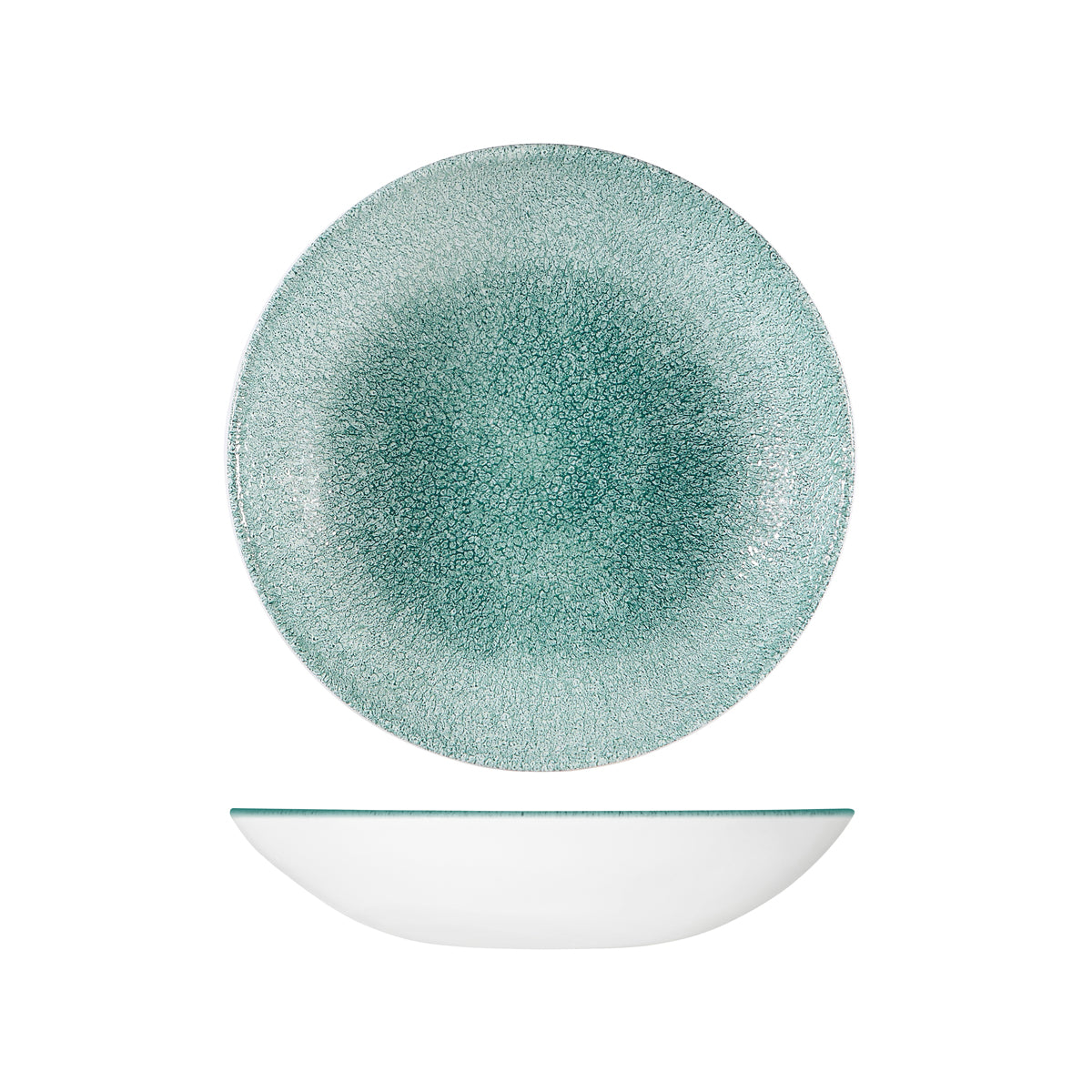 Churchill Raku Jade Green Round Coupe Bowl (248mm Ø 1136ml)