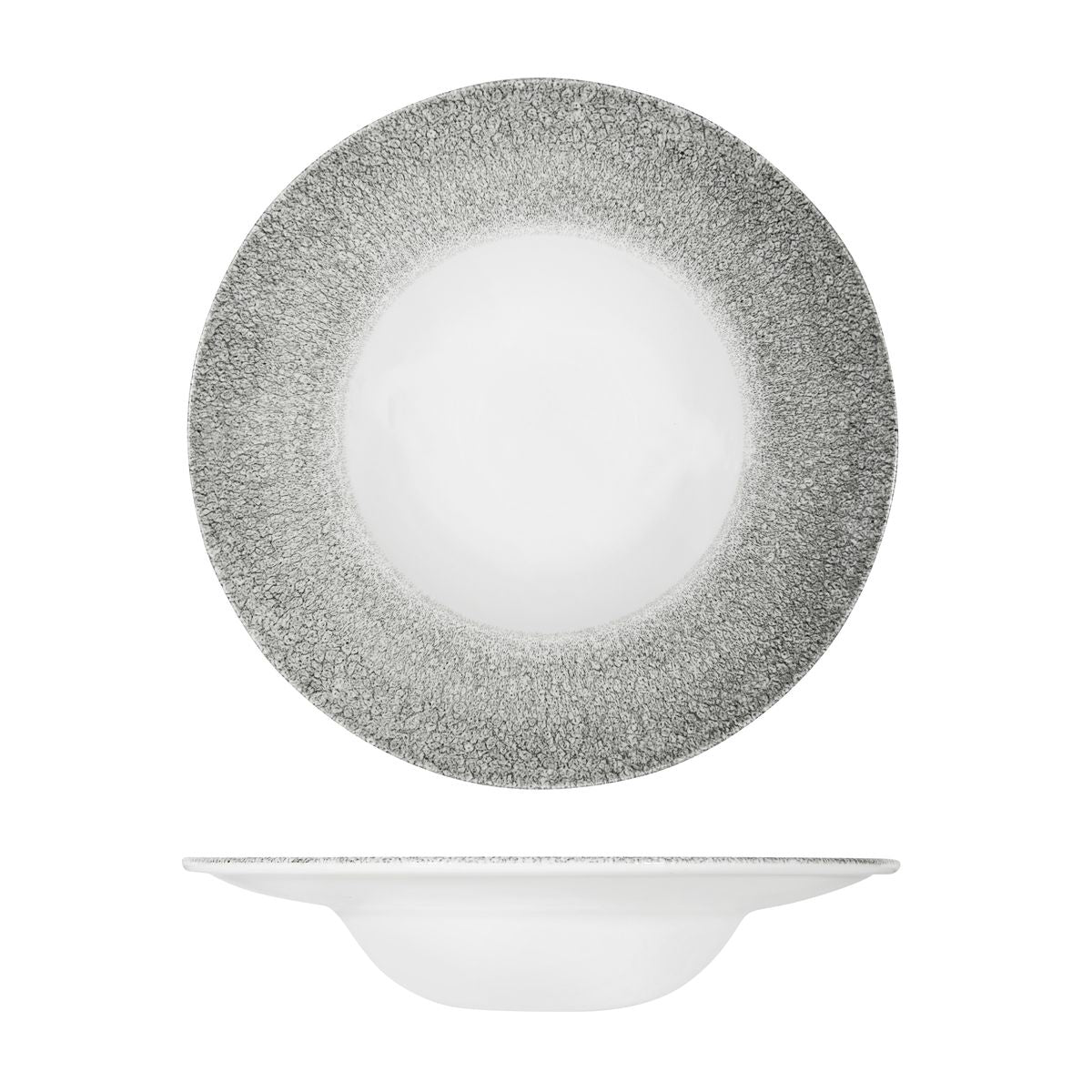 Churchill Raku Quartz Black Round Bowl - Wide Rim (280mm Ø)