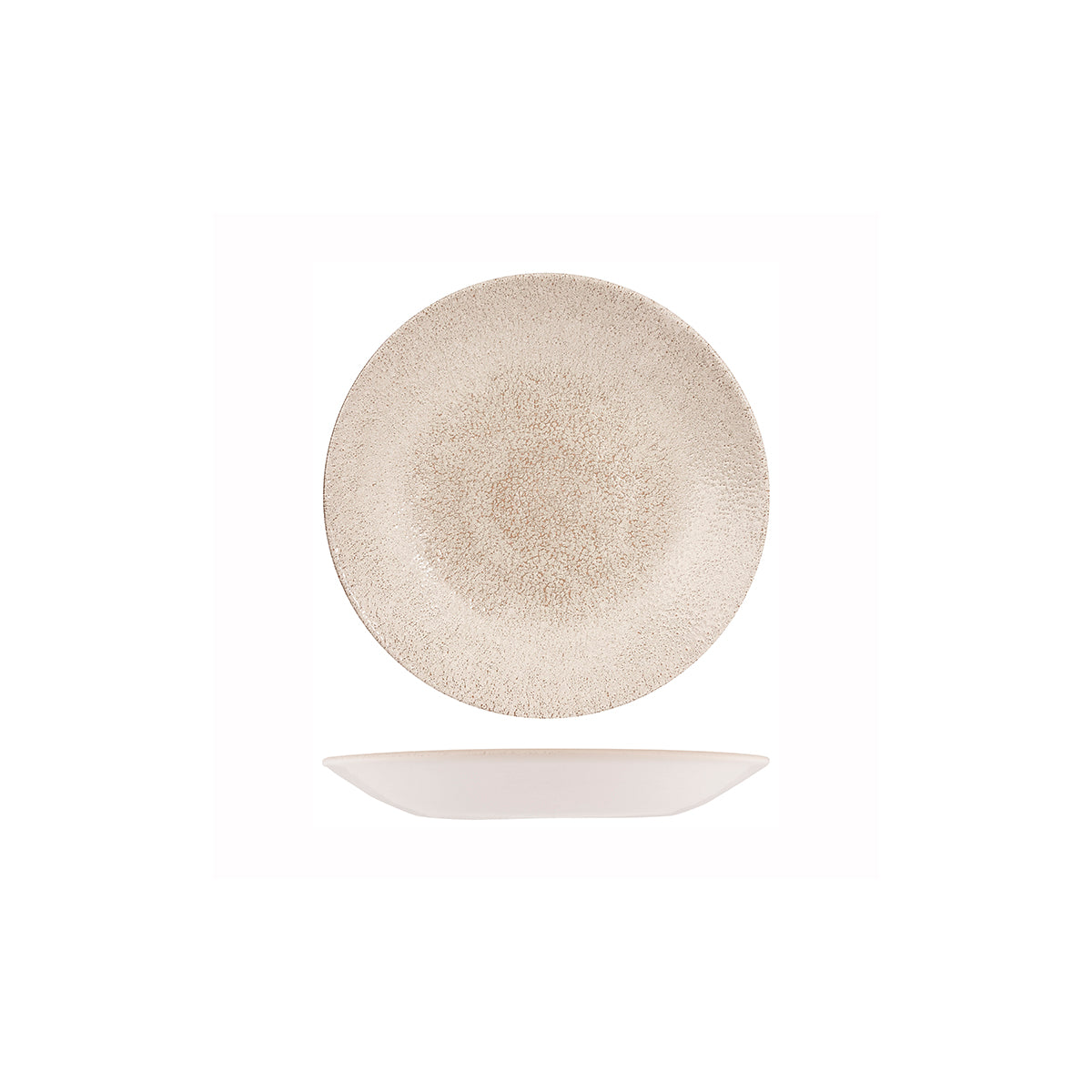 Churchill Raku Agate Grey Round Deep Coupe Plate (225mm Ø)