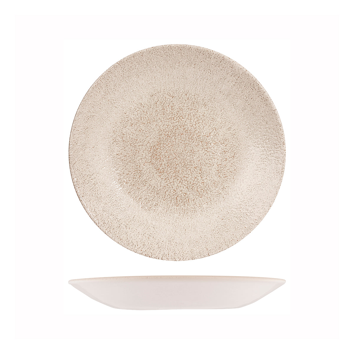 Churchill Raku Agate Grey Round Deep Coupe Plate (255mm Ø)