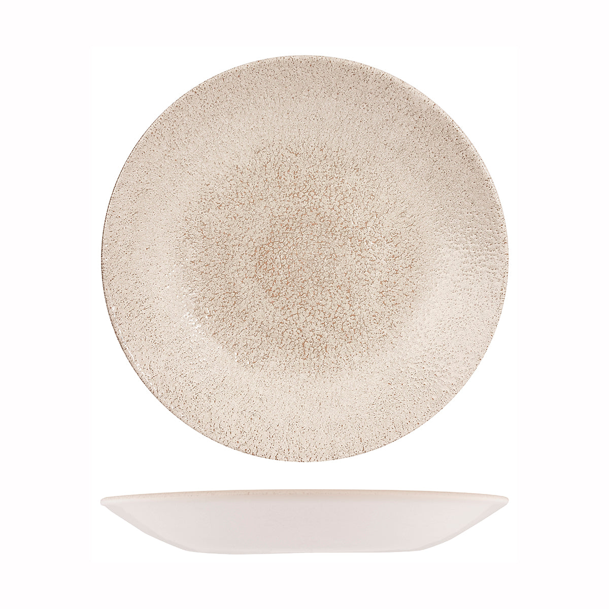 Churchill Raku Agate Grey Round Deep Coupe Plate (281mm Ø)