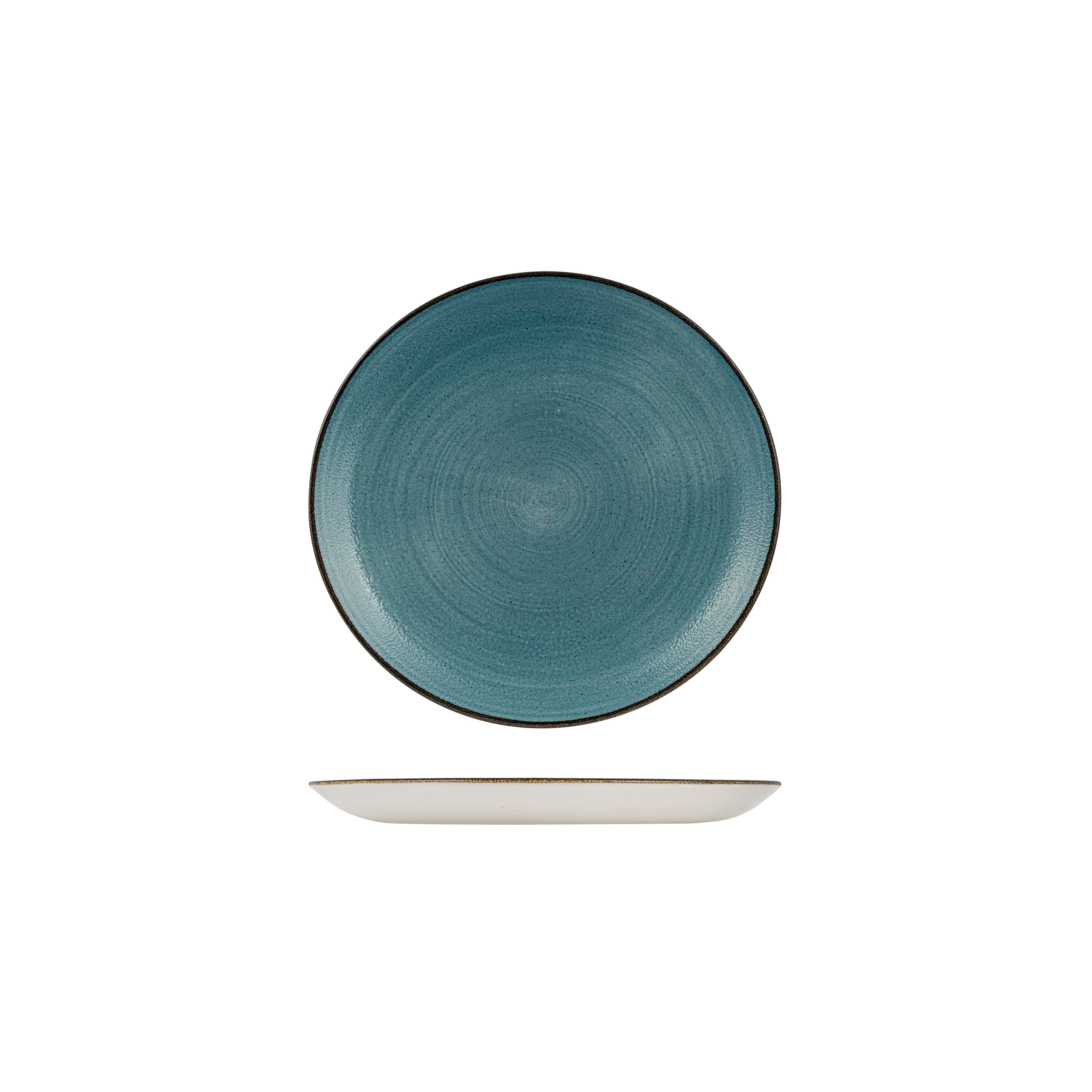 Churchill Stonecast Raw Teal Round Coupe Plate (165mm)