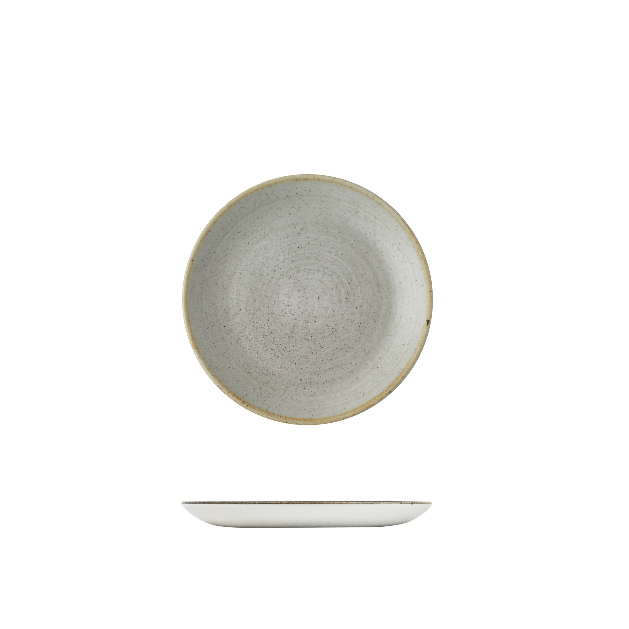Churchill Stonecast Raw Grey Round Coupe Plate (217mm)
