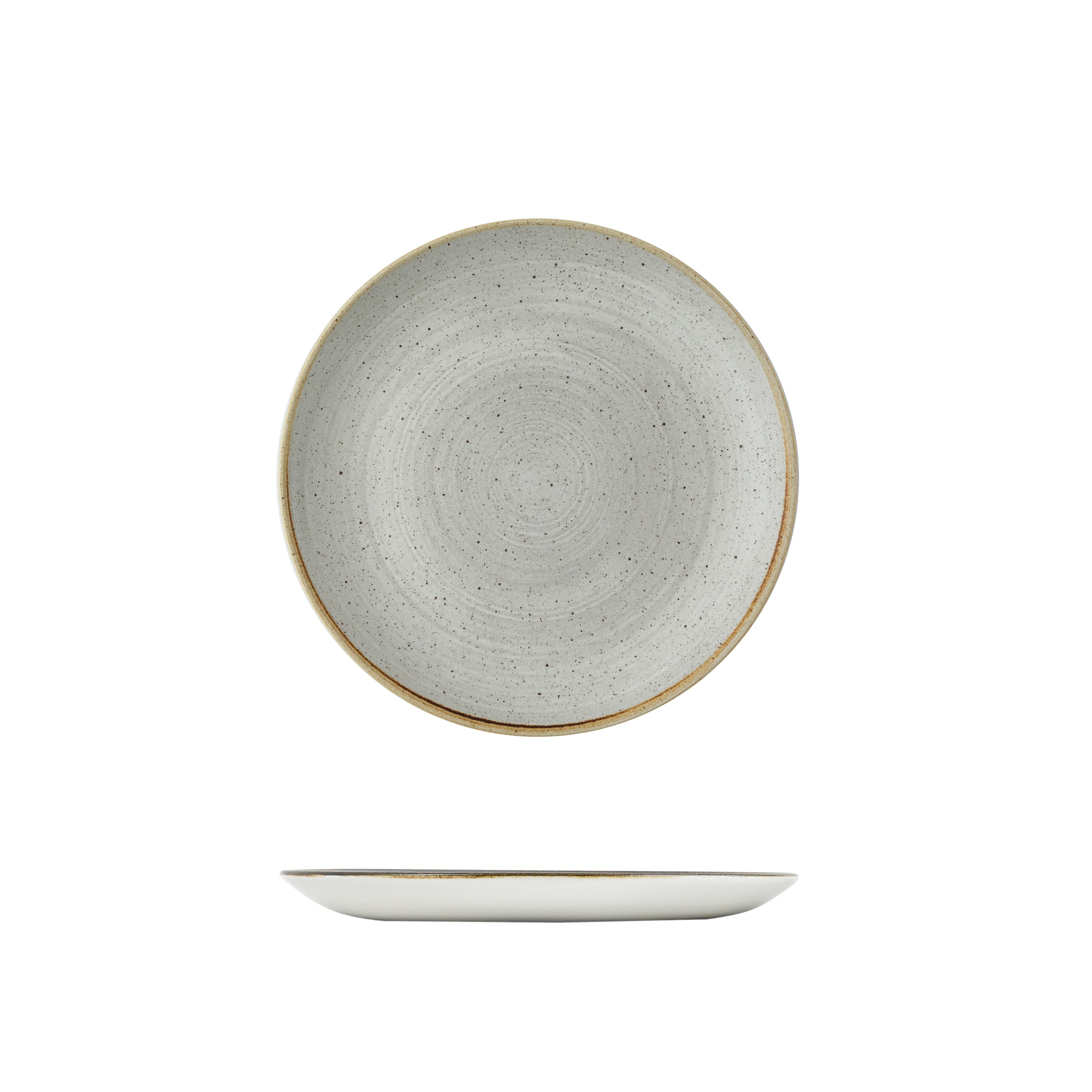 Churchill Stonecast Raw Grey Round Coupe Plate (260mm)