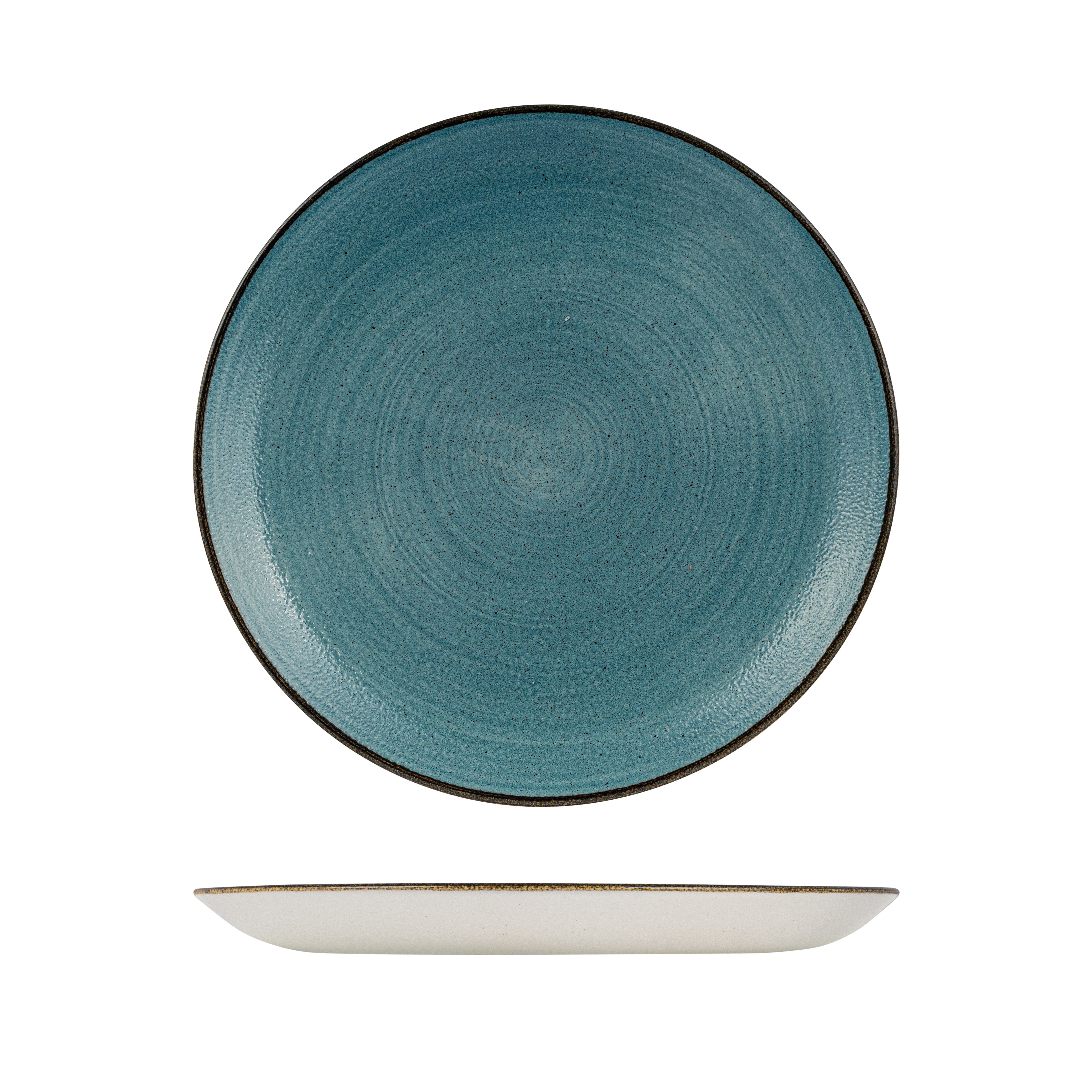 Churchill Stonecast Raw Teal Round Coupe Plate (260mm)
