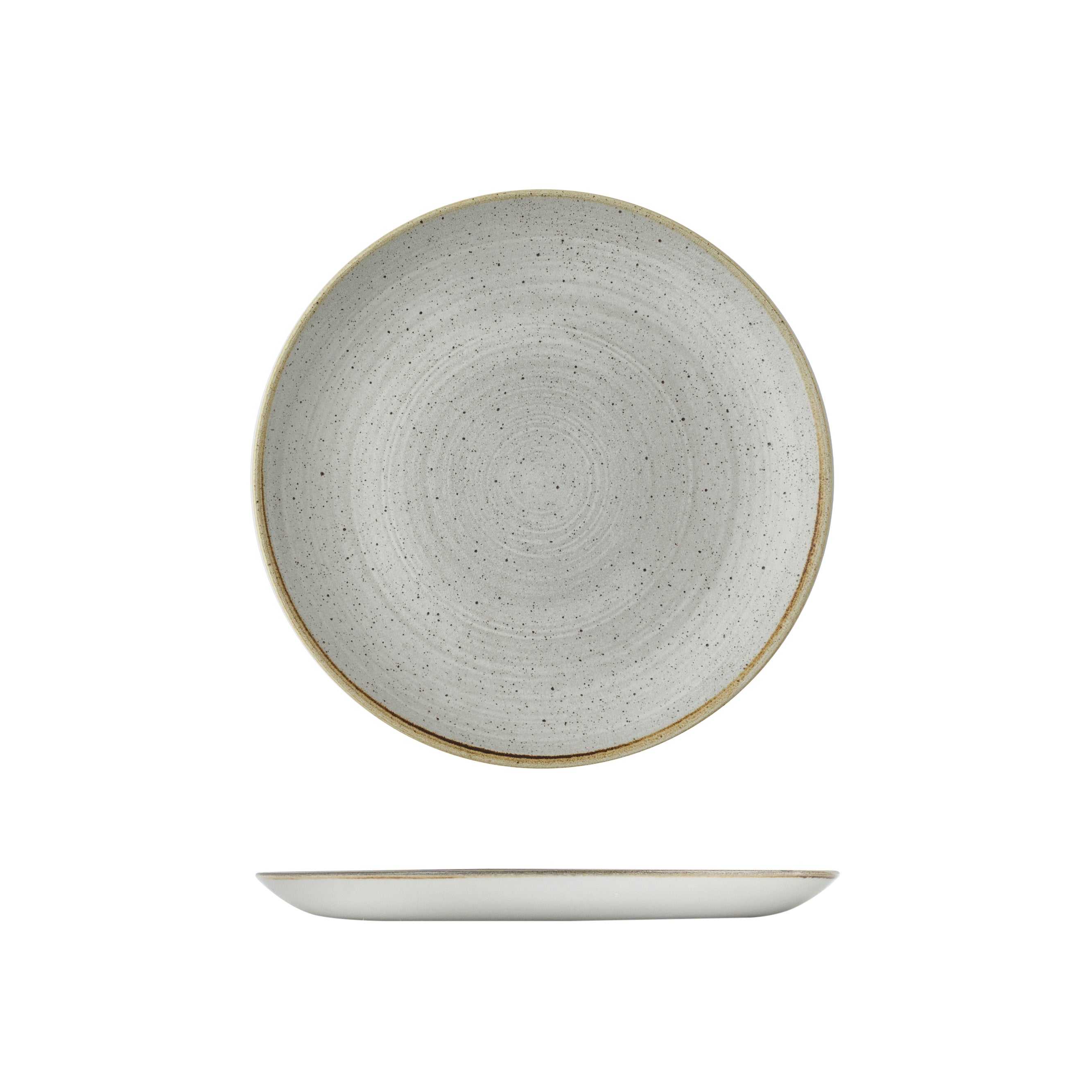 Churchill Stonecast Raw Grey Round Coupe Plate (288mm)