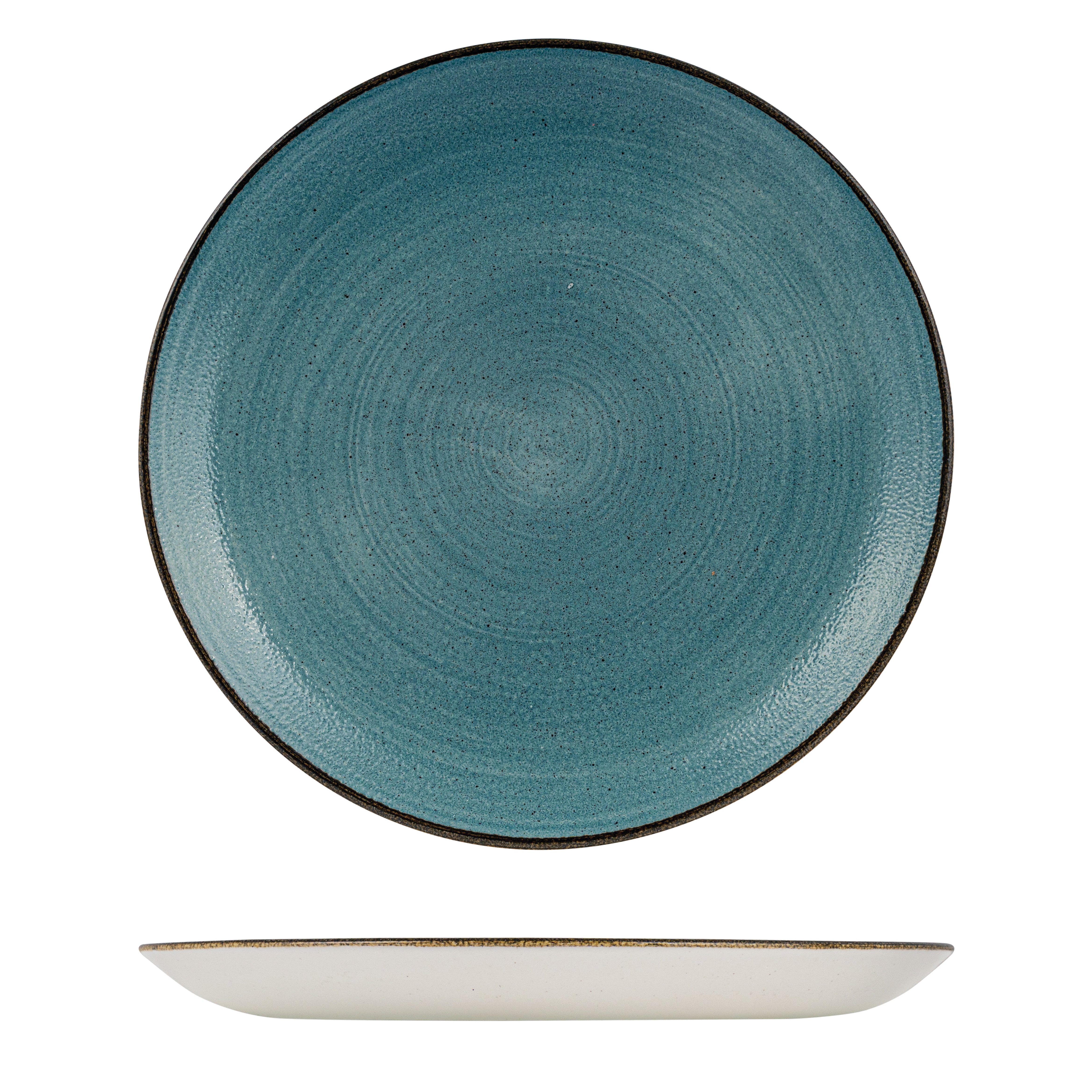 Churchill Stonecast Raw Teal Round Coupe Plate (288mm)