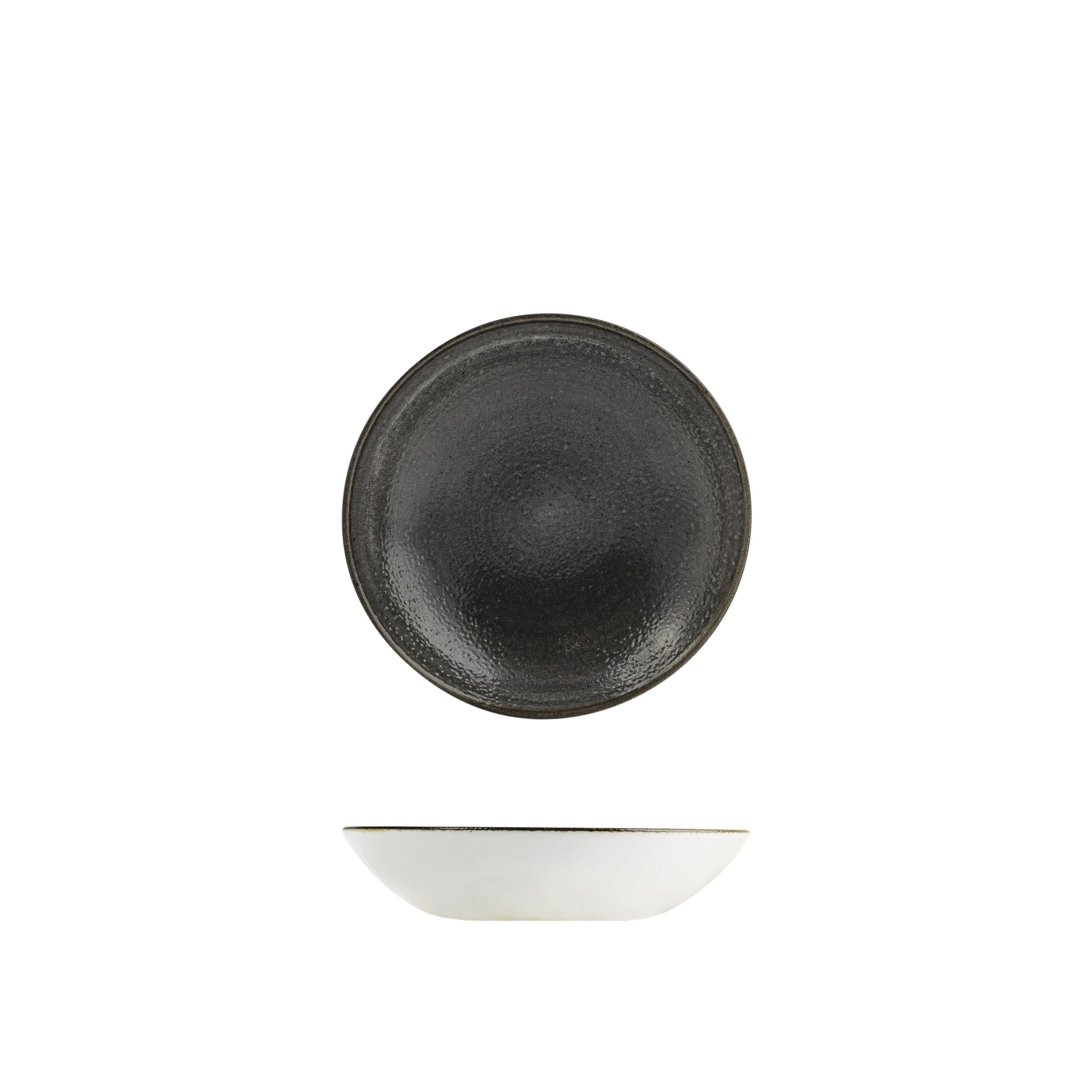 Churchill Stonecast Raw Black Round Coupe Bowl (182mm 426ml)